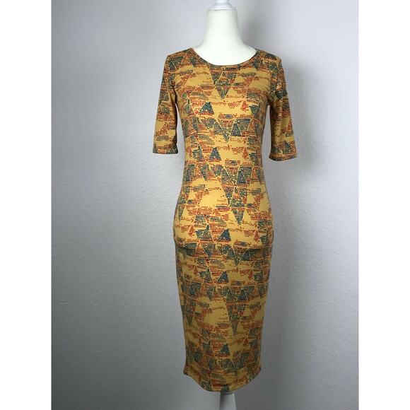 LuLaRoe Simply Comfortable Print Stretch Bodycon Dress - Picture 1 of 6